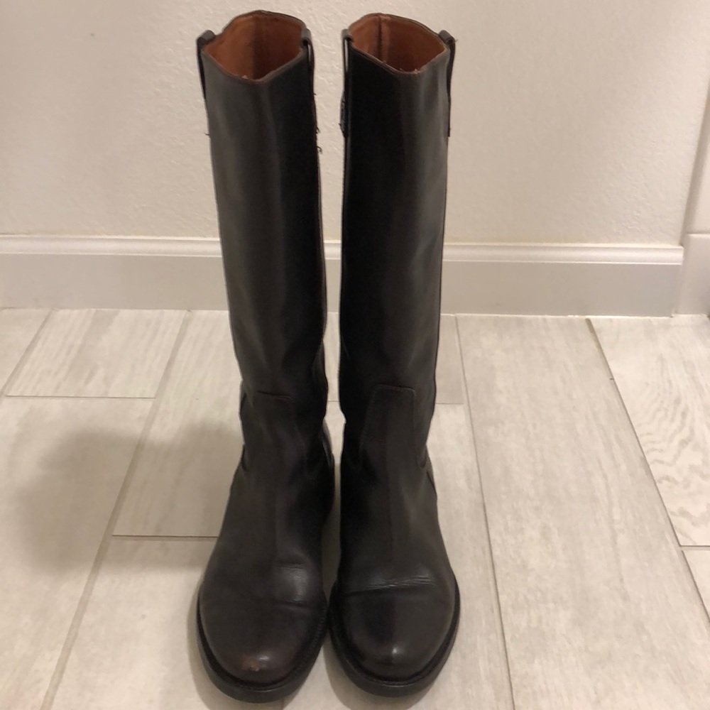 J crew Brewster pull-on tall boot brown 7